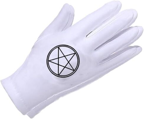 Men's Cosplay Gloves,Anime Runes White Gloves Cosplay Accessories in Saudi Arabia