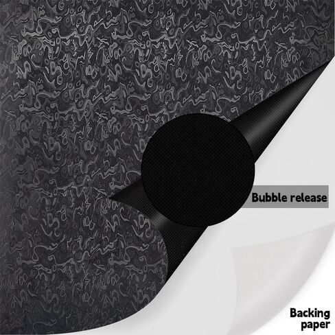 Water Ripple Car Wrap Vinyl Black Smooth Reflective Flexible PVC Material Vinyl Wrap for Cars Air Release Technology Car Wraps for Vehicles Automotive Exterior Accessories (2.46ft X 5ft) in Kuwait