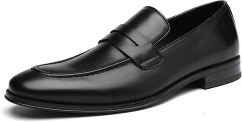 DECARSDZ Mens Slip-On Penny Loafer Casual Dress Shoes Black Wedding Formal Work Pointed Toe Men Tuxedo Shoes in Kuwait
