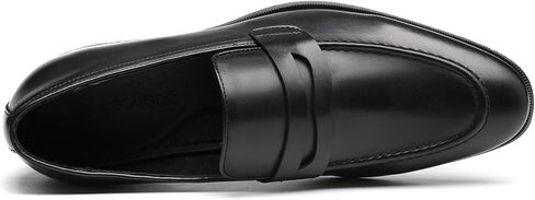 DECARSDZ Mens Slip-On Penny Loafer Casual Dress Shoes Black Wedding Formal Work Pointed Toe Men Tuxedo Shoes in Kuwait
