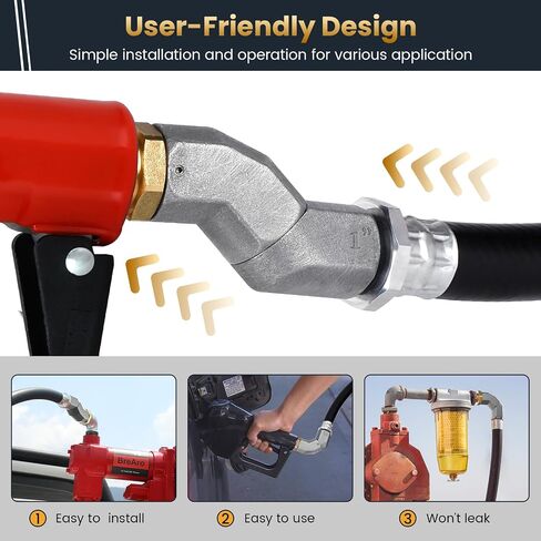 1 Inch Fuel Swivel, Fuel Hose Swivel with 360 Rotating Multi-Plane Fuel Transfer Hose Fittings for Fuel Tank Pump Hose Nozzle Transfer Diesel Gasoline Kerosene in Saudi Arabia