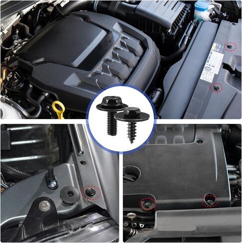 100PCS Car Screws and Bolts, Undertray Screws,Auto Body Fender Screws,Car Clips Plastic Rivet Fasteners - Universal U-Nuts Kit Engine Under Cover Splash Shield Guard Body Bolts in Saudi Arabia