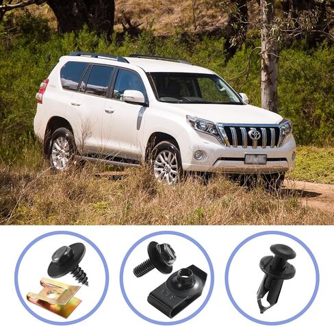 100PCS Car Screws and Bolts, Undertray Screws,Auto Body Fender Screws,Car Clips Plastic Rivet Fasteners - Universal U-Nuts Kit Engine Under Cover Splash Shield Guard Body Bolts in Saudi Arabia
