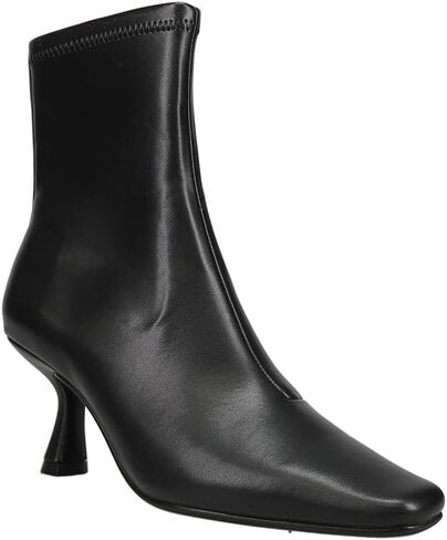 VANELi Womens Gabris Zippered Stretch Square Toe Casual Boots Ankle Mid Heel 2-3" - Black in Saudi Arabia