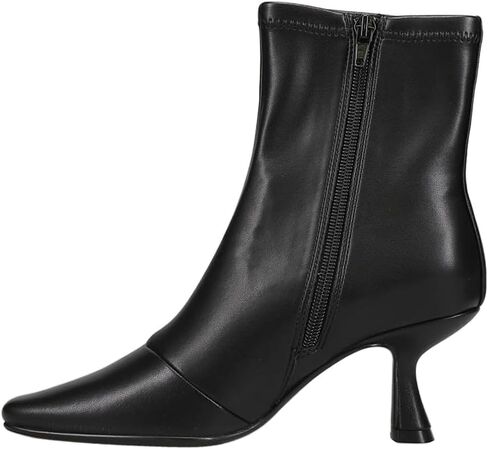 VANELi Womens Gabris Zippered Stretch Square Toe Casual Boots Ankle Mid Heel 2-3" - Black in Saudi Arabia