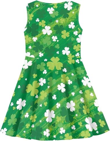 Sleeveless Dresses for Girls Kids Twirly Swing Dress for Summer A-Line Playwear Dress in Saudi Arabia