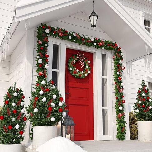 24 Pcs Artificial Red Berry Stems Christmas Holly Berries Branches Fake Red Berry Picks for Christmas Tree Decorations Crafts Wreath and Table Decor (Red) in Saudi Arabia