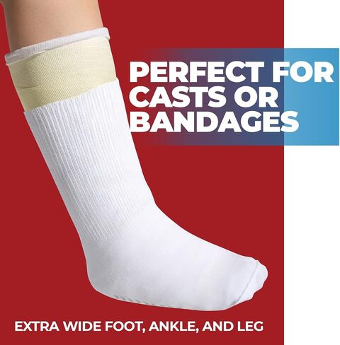 Hospital Socks for Men with Grips, Non Slip Socks for Men & Women, Diabetic Socks for Men, Extra Wide Socks for Swollen Feet in Saudi Arabia
