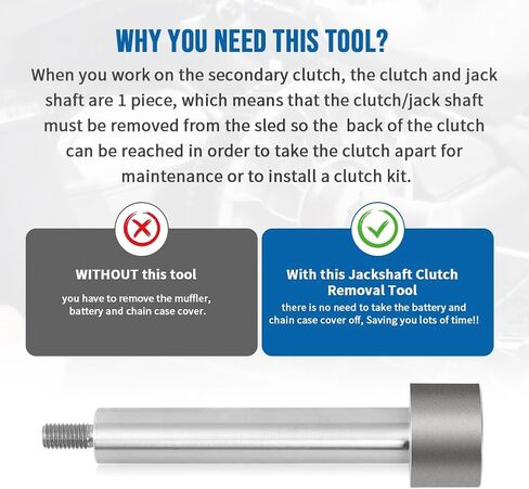 أداة إزالة القابض الثانوية لعمود الرافعة من AUTOVIC، أداة إزالة عمود الرافعة من الفولاذ المتين لـ 2008-2023 Ski Doo XP QRS in Kuwait