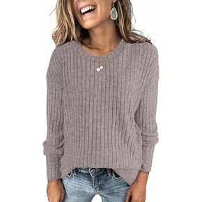 ANRABESS Long Sleeve Shirts for Women Business Casual Crewneck Tunic Tops Lightweight Fall Fashion Sweaters Clothes 2024 in Kuwait