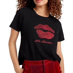 Cinq à Sept Women's Kisses Je Taime Shrunken Tee