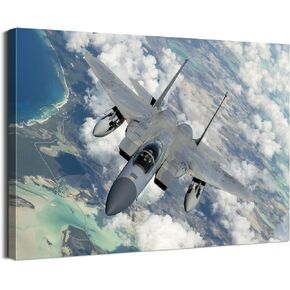 ديكور الطائرة ديكور عسكري F-15C ديكور النسر طائرة جدار الفن ملصق طائرة الطيران جدار الفن ديكور الطائرة مقاتلة ملصق الطيران الفن ديكور القوات الجوية ملصق نفاث لديكور الغرفة (12 بوصة ارتفاع × 18 بوصة عرض)