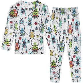 Unisex Long-Sleeve PJ Sets, 2-Piece Pajamas Sleepwear