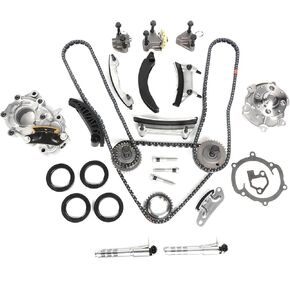 3.6L Timing Chain Kit w/Oil Pump Water Pump Fits for 08-17 Buick Enclave, 07-15 Cadillac CTS/SRX, 12-15 Chevy Caprice 3.6L V6 DOHC 24V Replace OE 9-0753S1255861 1262514