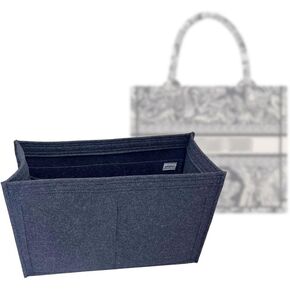 SAMORGA (7-7/ D-Book-S-U Bag Organizer for D “Book Tote" Medium size Bag Organizer Insert Innerbag (2mm Dark Navy)