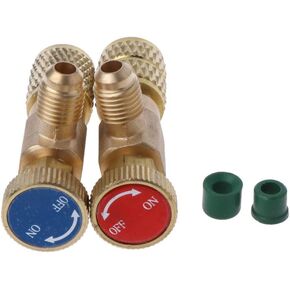 Tegongse Air Conditioning Quick Coupler, 2Pcs R410A R22 Safety Valve Connector Adapters