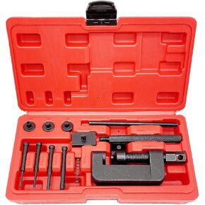 Chain Breaker, 13-Piece Chain Cutter Rivet Tool Set Riveting Breaker Riveter for Motorcycle, Bike, ATV