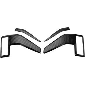 1 Set Fender Vent Cover Trim for Ford F-150 21-24 Waterproof ABS Fender Side Vents with Adhesive Backing Carbon Fiber Pattern Black