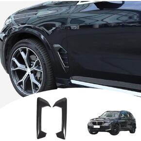 Car Fender Side Vents Cover Trim,ABS Carbon Fiber Spoiler,Compatible with BMW X5 G05 2023 2024 Fender Decorative Stickers, Air Flow Intake Hole Grille Auto Exterior Accessories (Carbon Fiber)