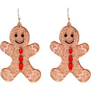 Christmas Tree Earrings for Women Lights Linear Sparkling Rhinestone Colored Christmas Tree Earrings Holiday Christmas Jewelry Gift