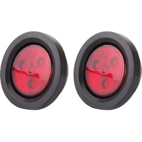 cciyu 2.5" 4pcs 4LED Red Side Marker Light Assembly 4Diodes Grommets and Pigtails Included