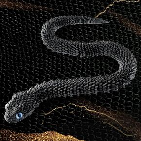 3D Printed Snake Animals Toys, Articulated Flexible 3D Printed Viper Fidget Toy, Realistic Slithering Design, Home Office Executive Desk Decor