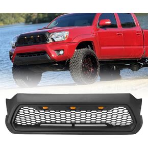 Front Bumper Grille For Toyota Tacoma Bumper Hood Mesh Grill with LED Light 2012 2013 2014 2015