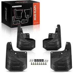 A-Premium Set of 4PCS Mud Flaps Splash Guards Mudguards Mudflaps with Hardware Kits Accessory Compatible with Chevrolet Colorado 2023-2024, (W/O Fender Flare), Front and Rear (Driver & Passenger Side)