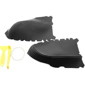 GXARTS 2Pcs Leather Rear Door Armrest Cover Compatible with Honda Pilot 2009 2010 2011 2012 2013 2014 2015 Black