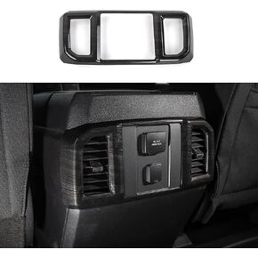 Voodonala Black Grain Inner Accessories Rear Air Condition Outlet Vent Covers Trim for Ford F150 2016 2017