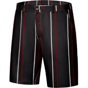 Lars Amadeus Striped Dress Shorts for Men's Regular Fit Lightweight Business Chino Short Pants