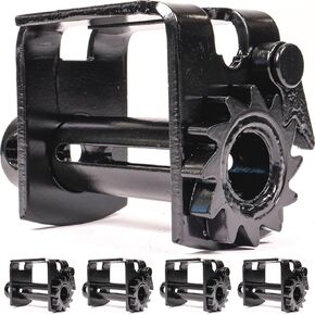 US Cargo Control Low Profile Sliding Winch for Double L Tracks (5-Pack), 4 Inch Winch Holds Up to 15 Feet of Webbing, Slides to Any Position for Winch Control, 5,500 LBS Working Load Limit