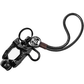 Key Shell Fit for Can Am Ryker All Modles | US Flag Pattern Ignition Key Fob Holder Keychain for Ryker 600 900 Accessories/ Rally/ Sport Edition (Chrome)