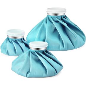 Ice Pack for Injuries Reusable: Ohuhu 3 Packs Ice Cold Packs Ice Bag Hot Water Hot & Cold Therapy Pain Relief for Knee Leg Injury No-Leak Breathable Waterproof Ice Bags 3 Sizes 6"/9"/11", Snowflake