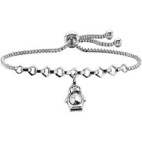 Penguin Love Gift Penguin Charm Slider Bracelet Animal Jewelry Daughter Gift Girlfriend Gift