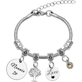 for Nonnie Gifts for Grandma Bracelet Mothers Day Gifts for Grandma from Granddaughter Grandson for Nonnie Bracelet Gift Best Nonnie Ever Gift Thanksgiving Birthday Gifts for Grandmother Nana