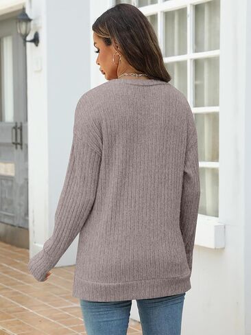 ANRABESS Long Sleeve Shirts for Women Business Casual Crewneck Tunic Tops Lightweight Fall Fashion Sweaters Clothes 2024 in Kuwait