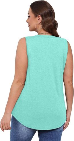 OFEEFAN Womens Tank Tops 2025 Loose Fit Casual V Neck Shirts Flowy Sleeveless Summer Tops in Saudi Arabia