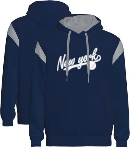 Hoodie Soft Classic Pullover Sweatshirt Navy Blue Gray Mens S-3XL in Kuwait