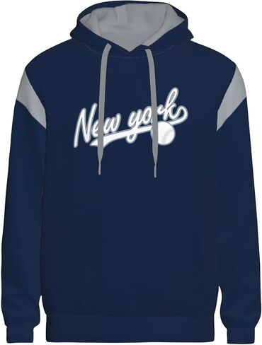 Hoodie Soft Classic Pullover Sweatshirt Navy Blue Gray Mens S-3XL in Kuwait