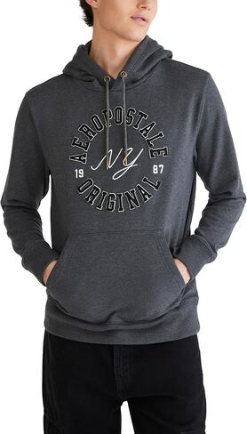 AEROPOSTALE Men's Aero Logo Popover Hoodie-Circle in Kuwait