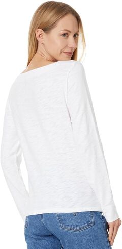 Lilla P Women's Long Sleeve Seamed Boatneck in Saudi Arabia