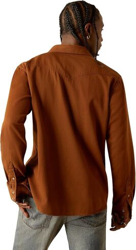 قميص Ariat الرجالي Yellowstone Earth Retro Snap بأكمام طويلة in Saudi Arabia