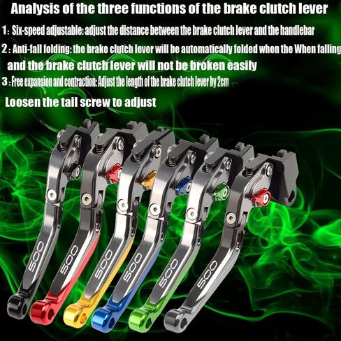 For Ninja 500 Z500 NINJA500 SE 2024 2023 2022 2021 2020 Motorcycle Accessories Adjustable Foldable Extendable Scooter brake Clutch lever Handle ninja500 z500 se (Black Black Red) in Kuwait