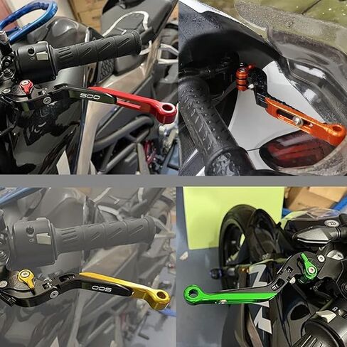 For Ninja 500 Z500 NINJA500 SE 2024 2023 2022 2021 2020 Motorcycle Accessories Adjustable Foldable Extendable Scooter brake Clutch lever Handle ninja500 z500 se (Black Black Red) in Kuwait