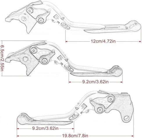 For Ninja 500 Z500 NINJA500 SE 2024 2023 2022 2021 2020 Motorcycle Accessories Adjustable Foldable Extendable Scooter brake Clutch lever Handle ninja500 z500 se (Black Black Red) in Kuwait