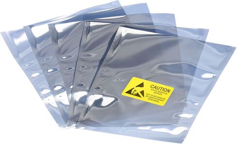 Anti Static Bags ESD Shielding Bags Reusable with Labels, [for Electronic Device GPU Hard Drive SSD HDD Motherboard] - 8x12inch/50pcs in Saudi Arabia