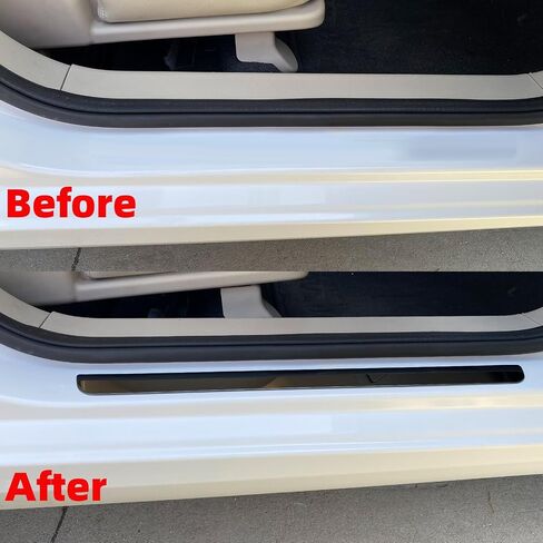 Door Sill Guards Protector for Charger Stainless Steel Door Entry Guards fit for Dodge Charger, 2pcs/Set (Black) in Saudi Arabia
