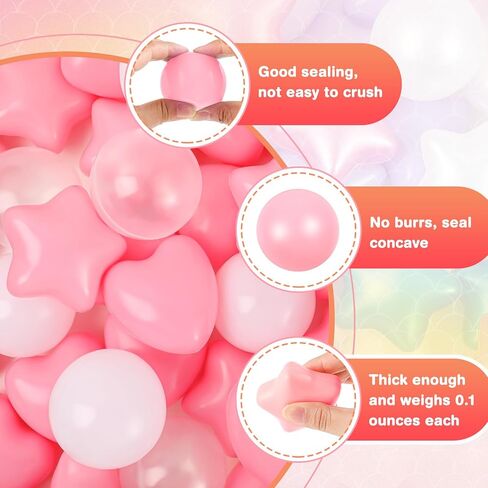 100 Pieces Pit Colorful Pool Toys Balls Five Pointed Star Heart Round Ocean Ball 2.17 Inch Soft Plastic Play Balls for Baby Kiddie Pool Playpen Party Decoration(Colorful) in Saudi Arabia