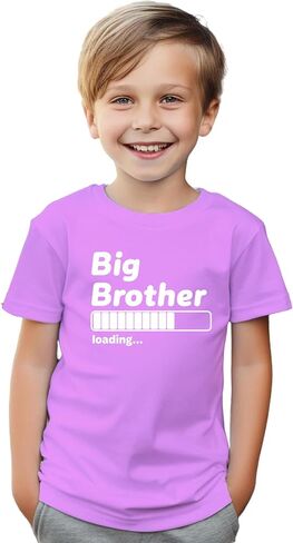 Big Brother Loading... - Toddler Outfits - Funny Sibling Announcement Tee Cute Boy T Shirt Clothes in Kuwait